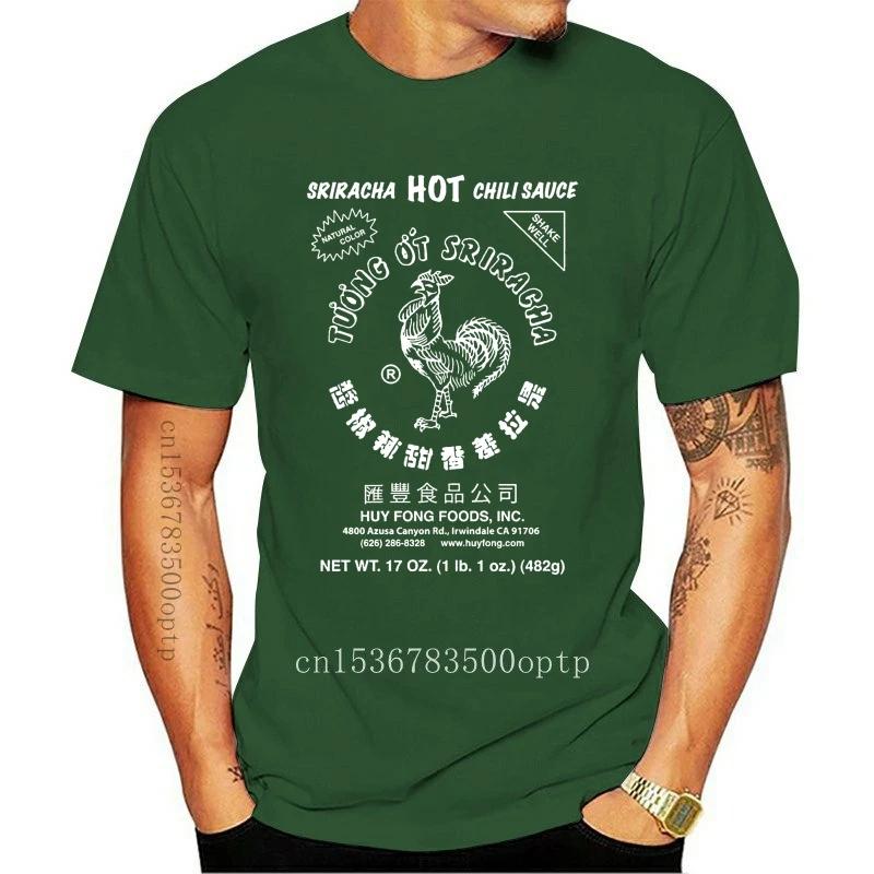 남성 의류 Sriracha 핫 칠리 소스 Irwindale 레드 남성 티셔츠, 새로운 프린트 크루 넥 반팔 캐주얼 티셔츠